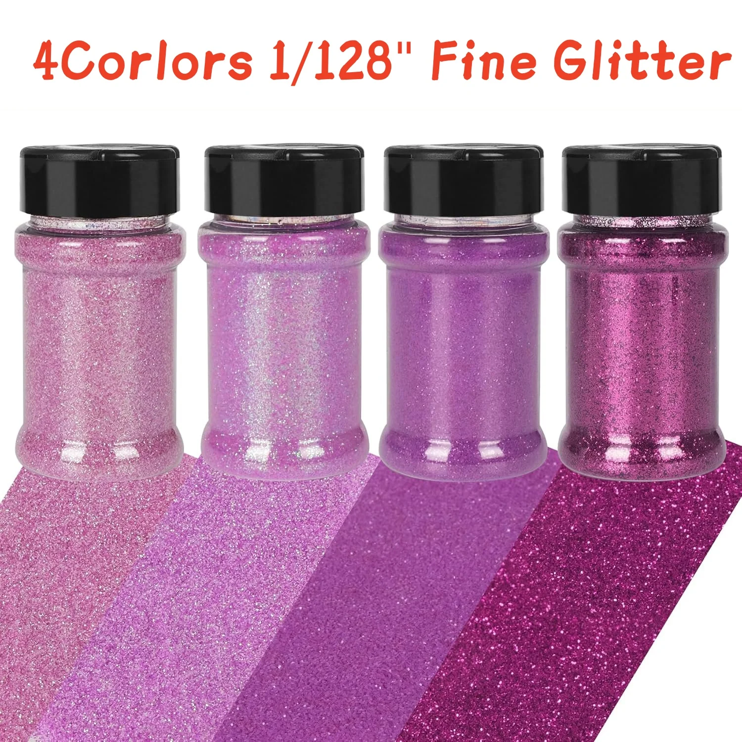 4 ألوان 1.76 أونصة/زجاجة مسحوق لامع للأظافر الناعم، مصنوعات يدوية من الراتنج لعيد الميلاد، بريق لتزيين الأظافر #2