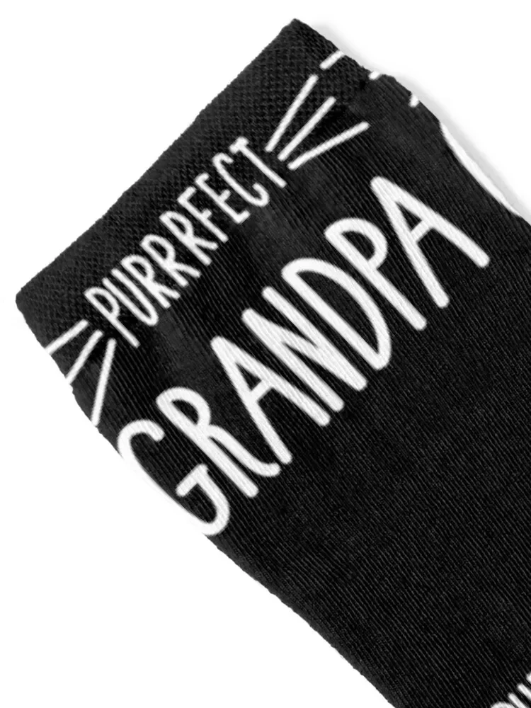 Grandpa Gift Cute Perfect Grandpa Cat Lover Granddad design Socks funny gifts with print aesthetic cycling Socks For Girls Men's