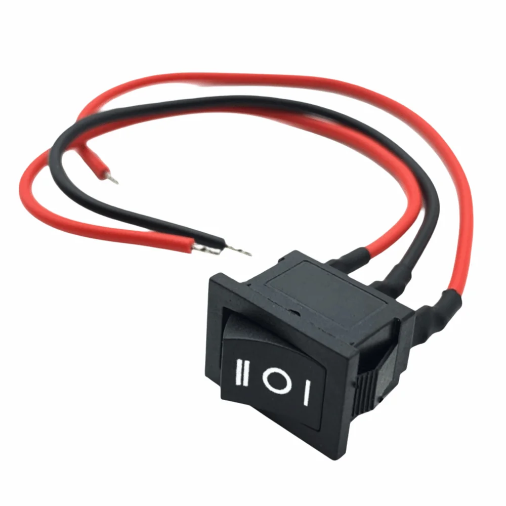 10Pcs ON/OFF Mini Rocker Switch Pre-Wired 12 Volt DC Controller Power Switch 2/3 Pin 2/3 Gear SPST Switch Car Automotive