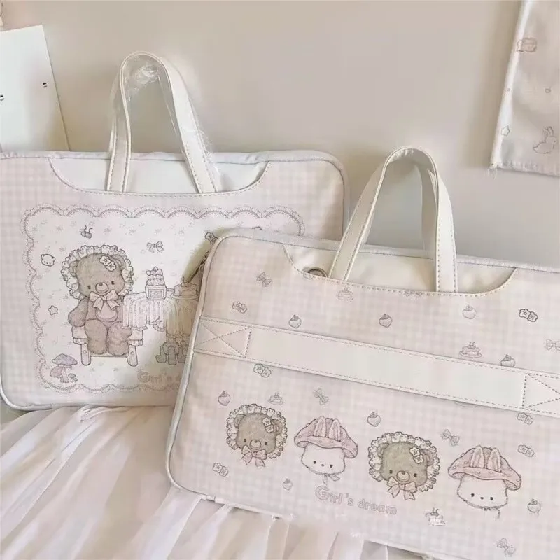 Ins الحلو لطيف الأرنب خفيفة الوزن حقيبة حمل الكمبيوتر المحمول باد ماك بوك اير برو 13 14 15.6 16 بوصة كم حافظة للصدمات حقيبة دفتر