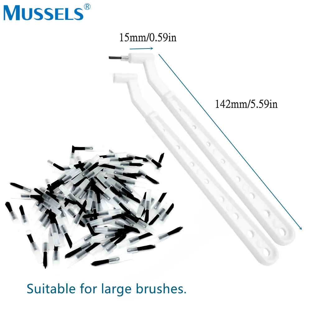 Disposable Brush Tips Composite Dental Micro Applicator Handle For Teeth Bonding Etching Varnish Adhesive Dentist Clinic Tools