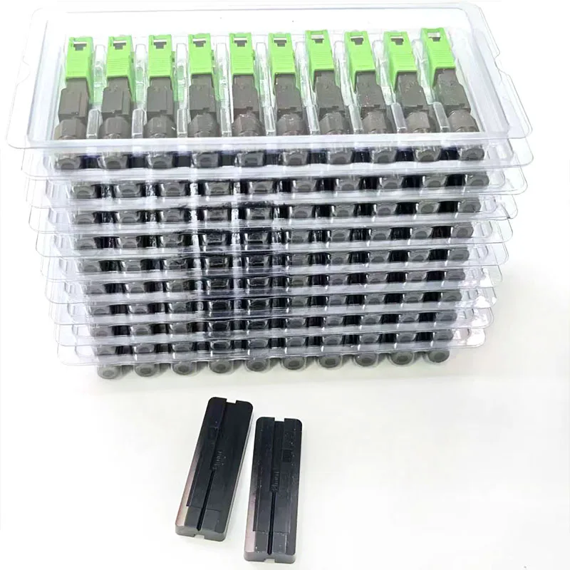 100pcs-sc-apc-fiber-optic-fast-connector-ftth-single-mode-fiber-optic-sc-quick-connector-adapter-embedded-field-assembly