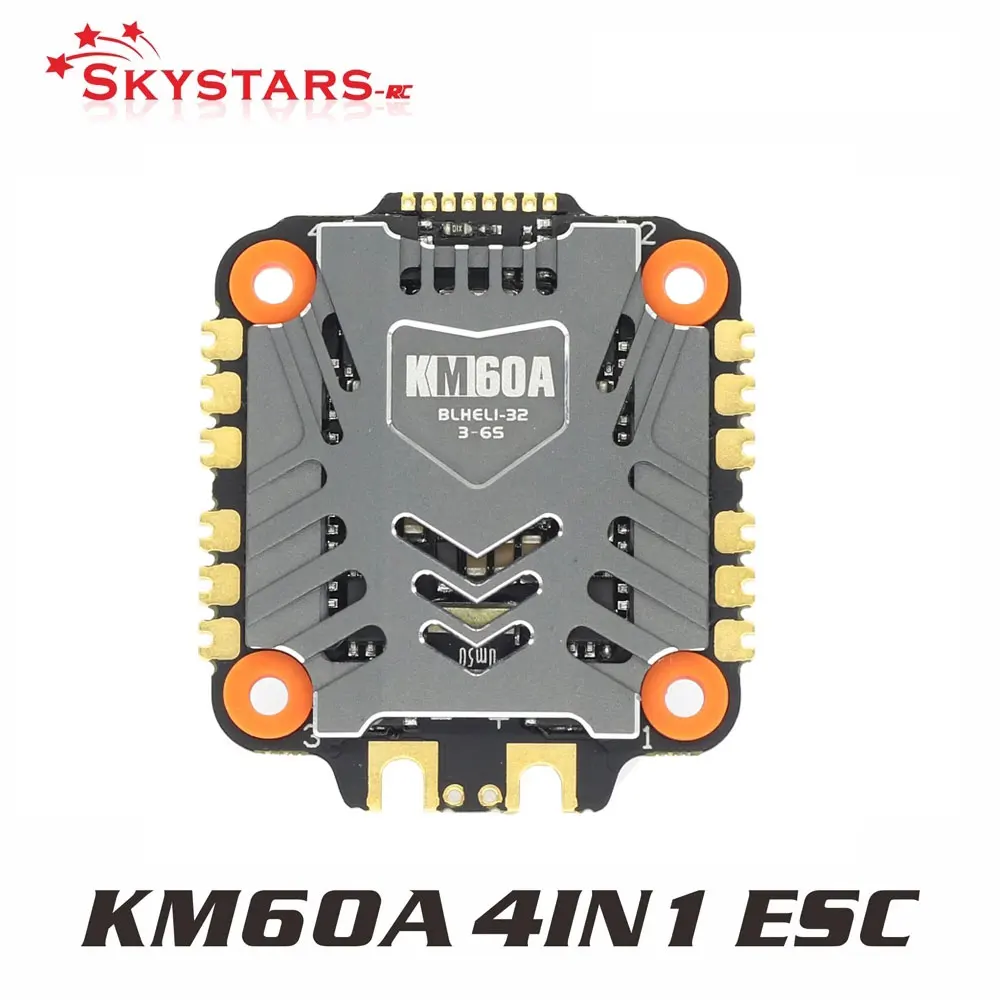 SKYSTARS KM60A 60A 3-6S 4in1 ESC BLHeli-32  ESC Speed Controller Board Dshot600 DShot1200 Lipo for FPV Racing Quadcopter