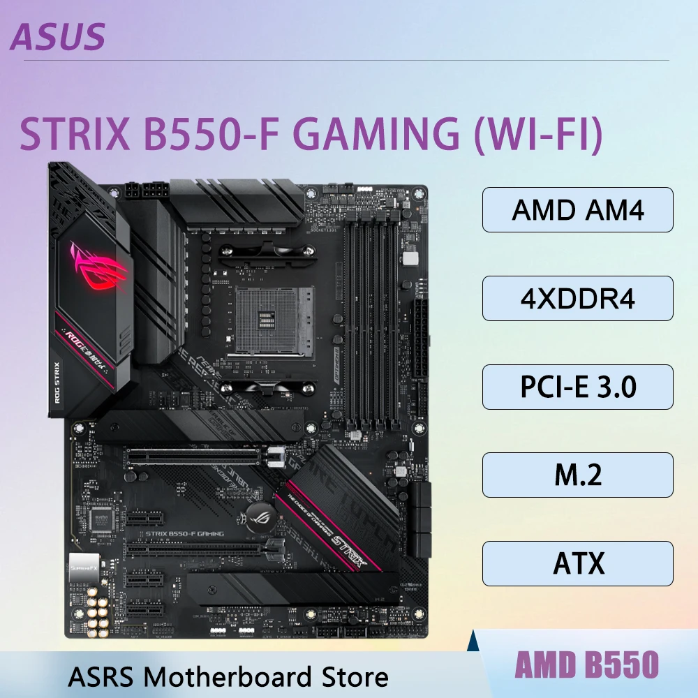 AMD B550 AM4 Motherboard ASUS STRIX B550-F GAMING (WI-FI) CPU For Ryzen 7 5800X3D 7 5700X 5 5600X 5 5500X3D 7 3700X DDR4 M.2 ATX