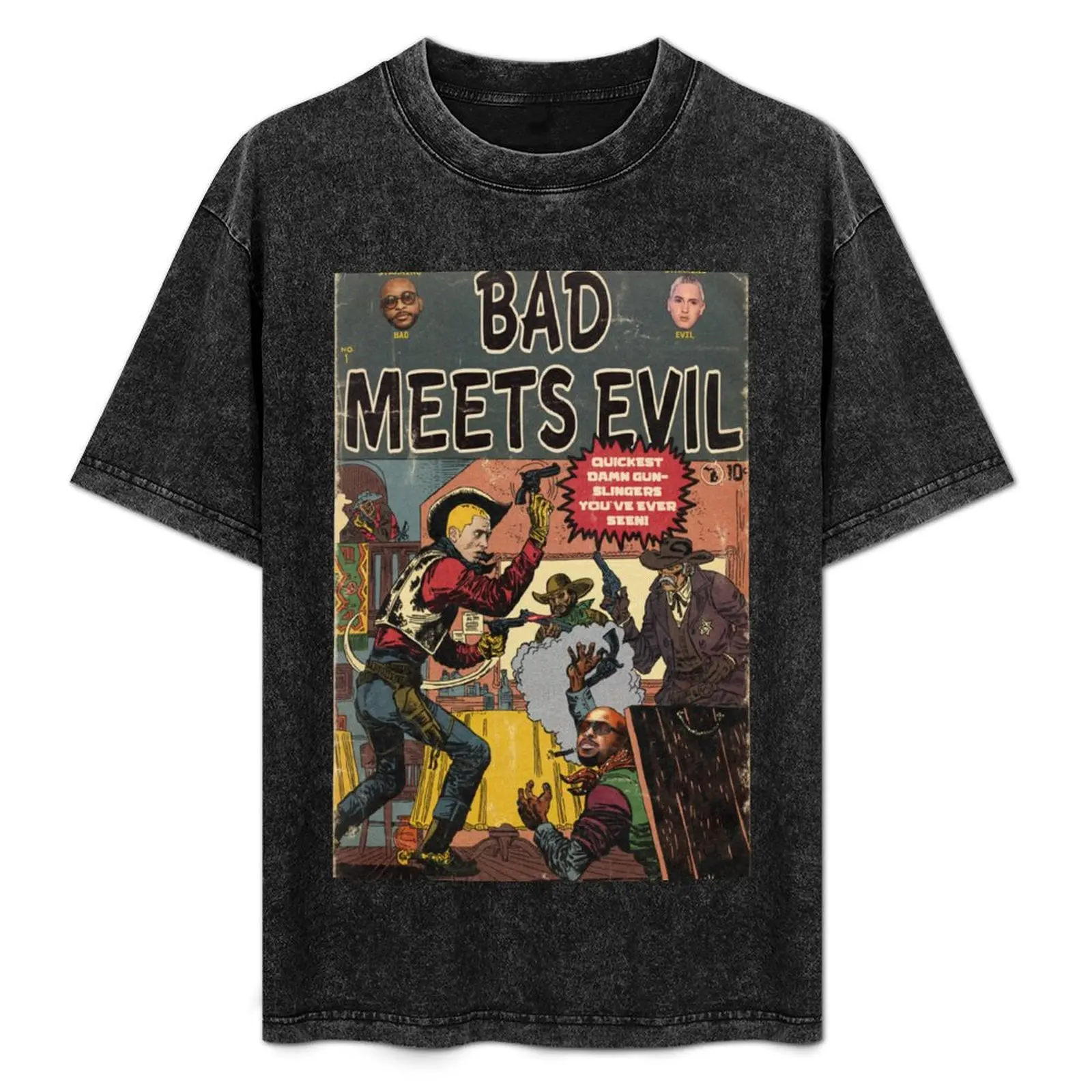 

Bad Meets Evil - Comic Book Parody T-Shirt anime clothes vintage t shirts sweat men clothing