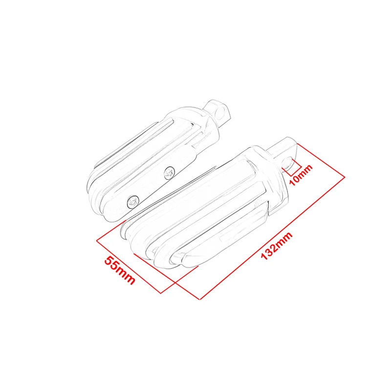 1 Pair Footpeg Motorcycle Passenger Rear Foot Peg Footrest For Harley Sportster Iron Touring Custom Dyna Fat Bob Softail Fat Boy