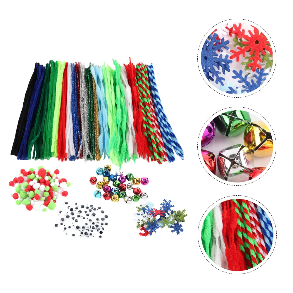 Christmas DIY Chenille Stems for Decoration Pipe Cleaners Craft Toys Fuzzy Stick Accessories Crafts