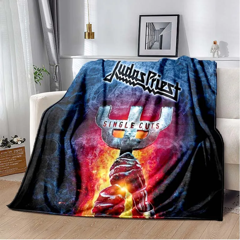 UK Judas Priest Band Blanket Decke,rock and Roll Fans,for Living Room and Bedroom Sofa Bde Car Soft and Cozy Blanket