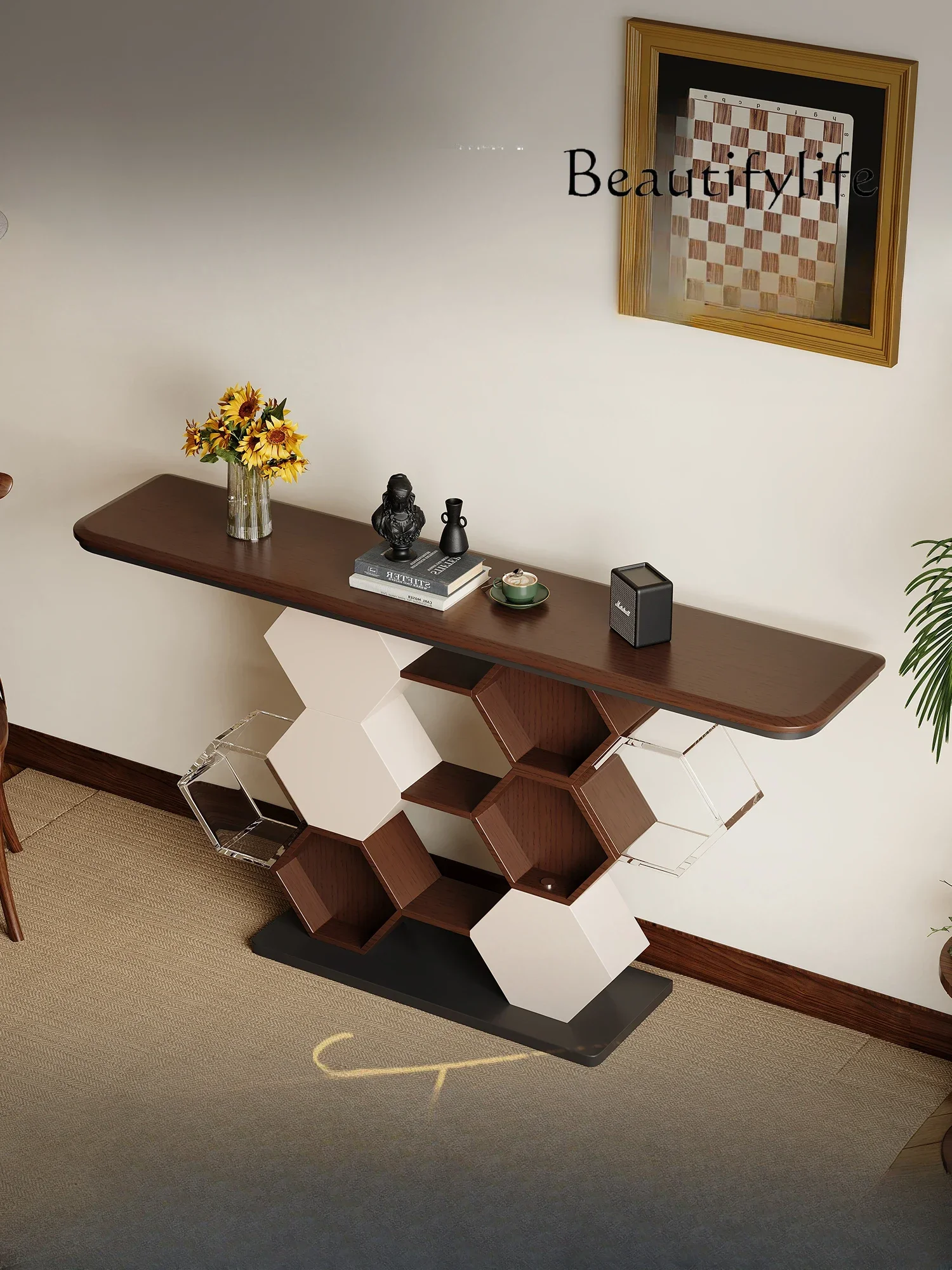 

High-End Affordable Luxury Home Wall Storage Rack Living Room Entrance Decorative Corridor Entrance Cabinet