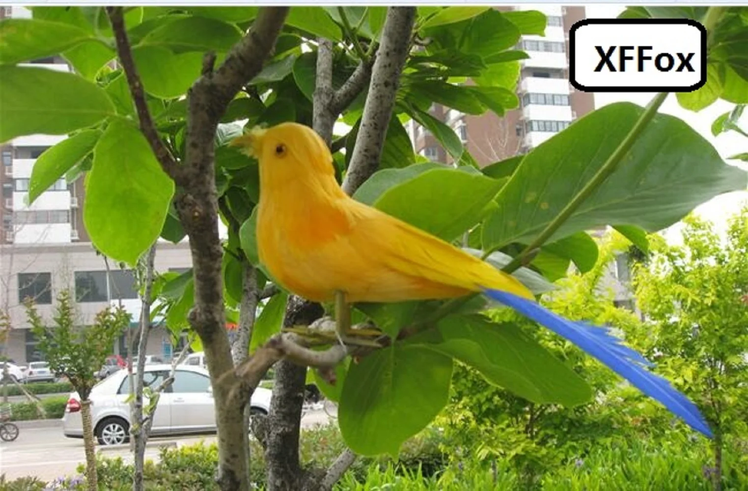 

cute simulation yellow bird model foam&feather lifelike small bird gift about 16cm xf0566