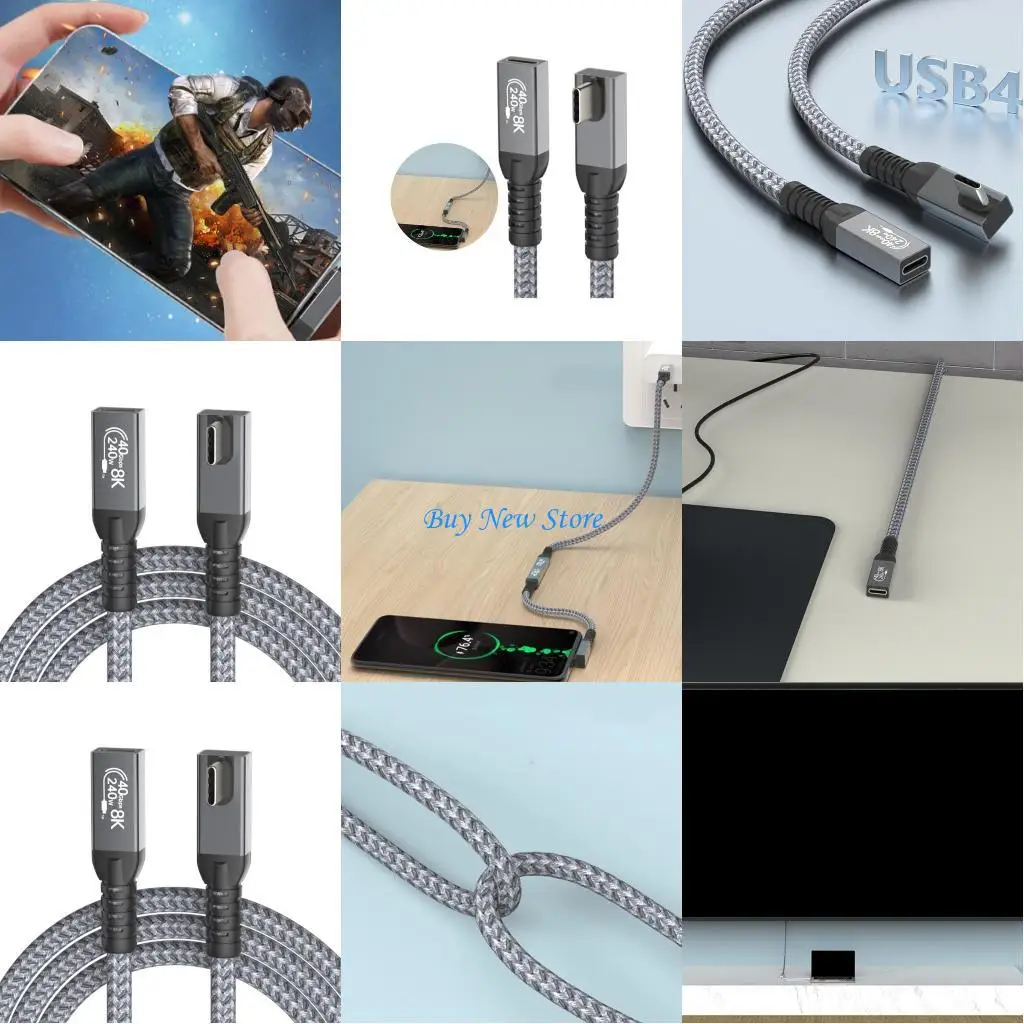 كابل USB 4 بمتانة 20CE بسرعة 40 جيجابت في الثانية متوافق مع Thunderbolt3/4 لأجهزة الكمبيوتر اللوحية #1