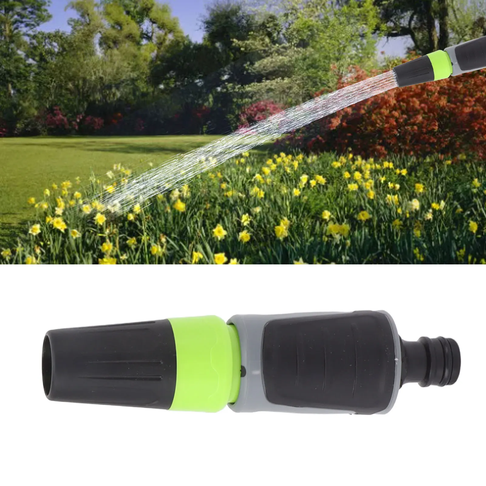 Boquilla rociadora de jardín, boquilla rociadora de agua portátil de velocidad ajustable, resistente a fugas de agua, alta presión, resistente para tierras de cultivo