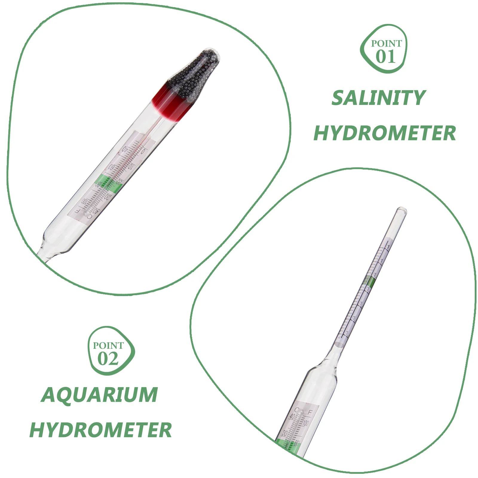 

1 Set Hydrometer Kit With Graduated Cylinder Water Meter For Fish Tank, Aquarium, Pool, Aquaculture, Sea Water