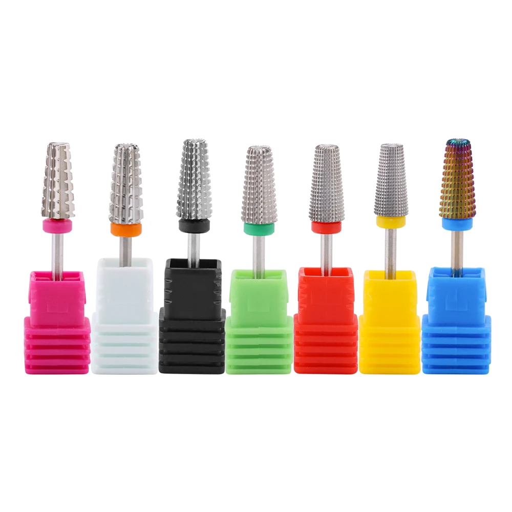 7 Types Tungsten Carbide Nail Drill Bit Milling Cutter for Machine Manicure Nail Art Tool Accessories Bit DB20