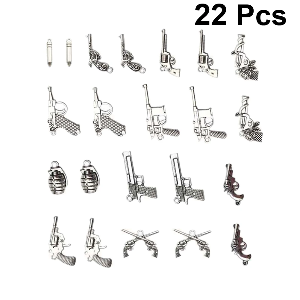 

22pcs Retro Alloy Jewelry Pendant Charm Making DIY Charms Ancient Silver Necklace Bracelet Earrings Accessories Craft Project