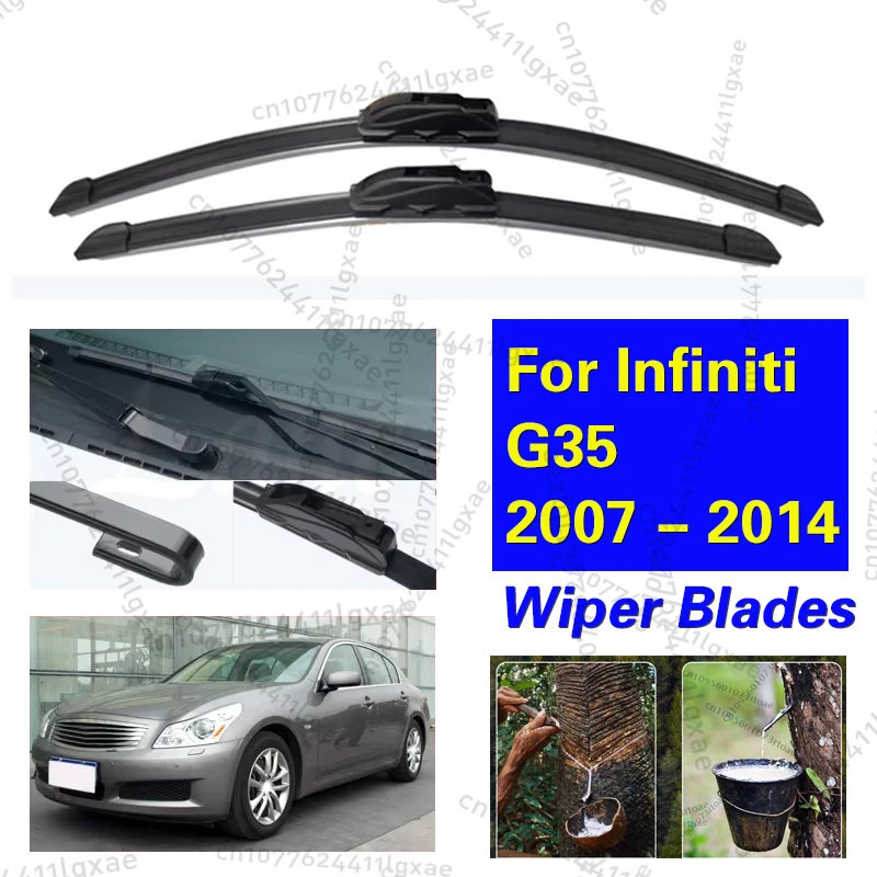 

Car Wiper Front Window Windshield Rubber Refill Wiper Blades For Infiniti G35 2007 - 2014 26"+16" Car Accessories 2011 2012 2013