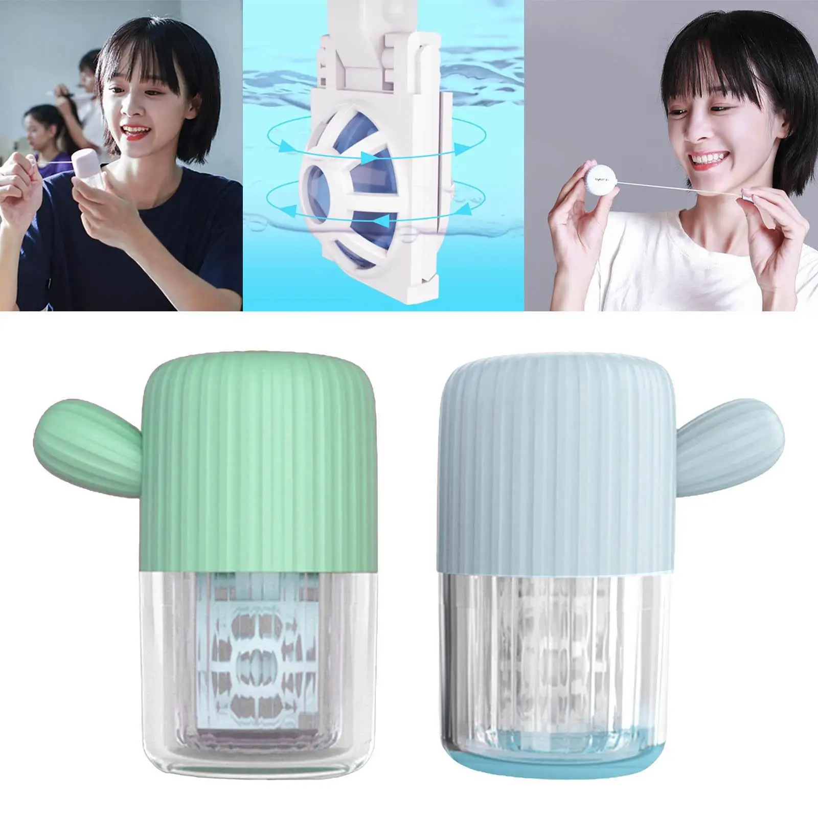 Contact Lens Cleaner Washer Manual Quickly Clean Container Box for Travel