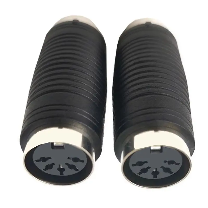 كبير DIN-5Pin أنثى إلى أنثى مستقيم من خلال خمسة النواة التعميم موصل مزدوج لوحة المفاتيح اتصال كارت الصوت تمديد الرأس #6