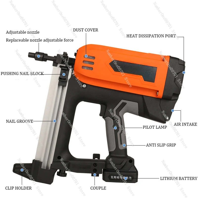 Pneumatic Nail Gun For Pneumatic Hydraulic Special Installation of Concrete Doors And Windows Electric Gas Steel Nail Gun