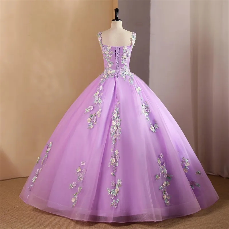 Birthday Party Dress 15 Quinceanera Dresses Classic Lace Ball Gown Formal Prom Graduation Dress Sonhar Vestidos Customized Color