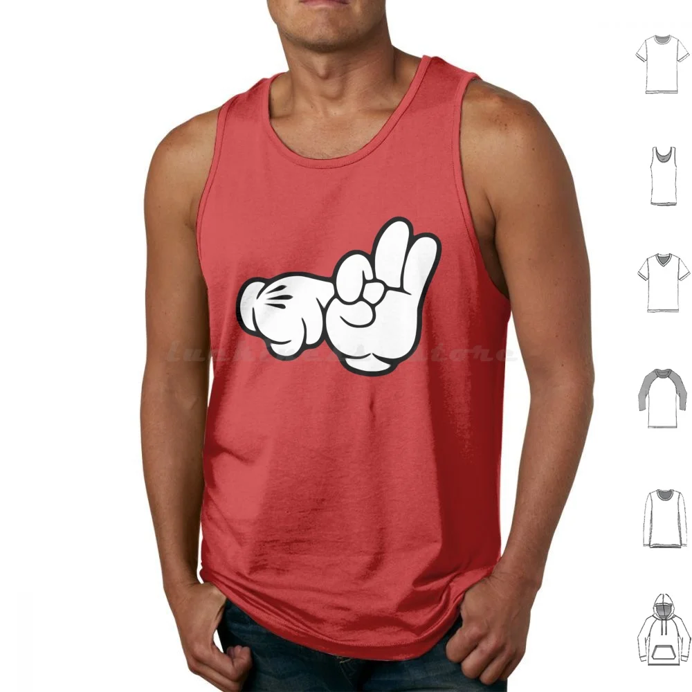 Hand Gestures Tank Tops Vest Sleeveless Funny Days Hand Gesture Pride Queer Gloves Pride Inappropriate