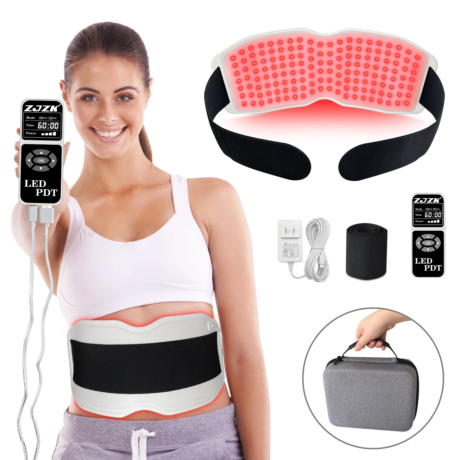 

Lightweight Flexible Silicone LED Therapy Pads for Body Muscle Deep Tissue Pain Management & Spine Body Abdomen Weight Loss Belt