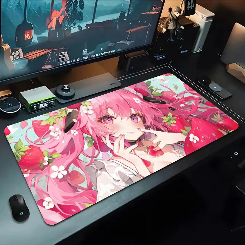 

anime strawberry girl Mouse Pad 500X1000 mm Large Gaming Mousepad Gamer XL Rubber Otaku Keyboard Pad Laptop Desk Mat