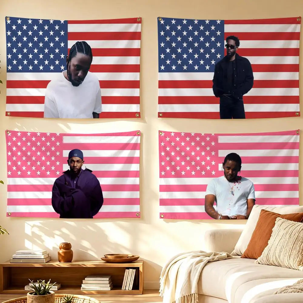 Rapper Kendrick Lamar Flags flag For Living Room Home Dorm Decor Wall Outdoor Camping Party Banner Gifts