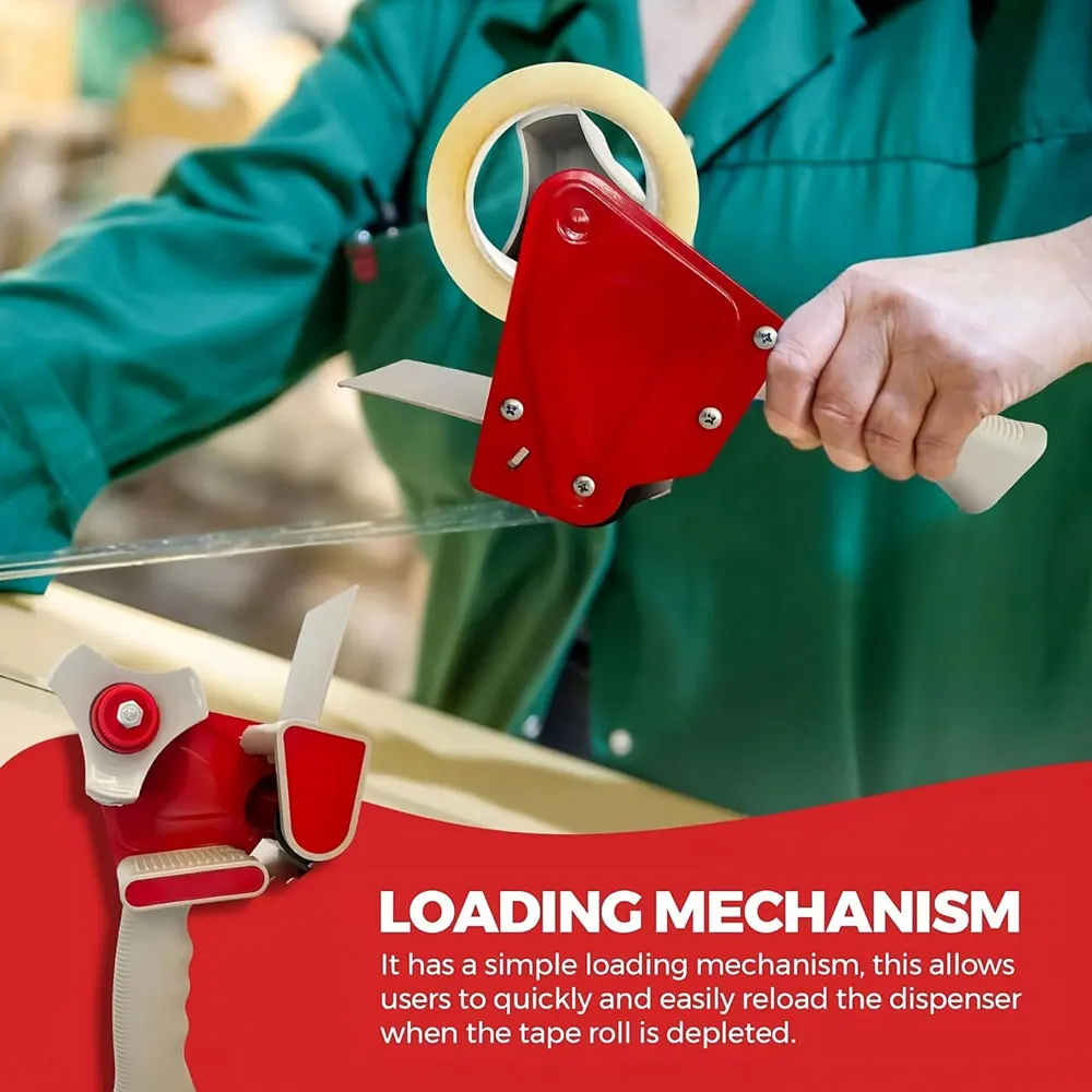 

1PC packaging tape dispensing gun, can accommodate 2-inch wide tape rolls, suitable for commercial packaging, carton sealing.
