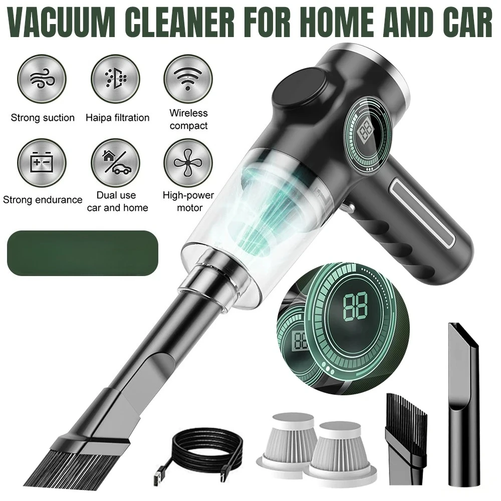 

Беспроводной портативный пылесос, ручной мини-пылесос для автомобиля и дома с мощным всасыванием.