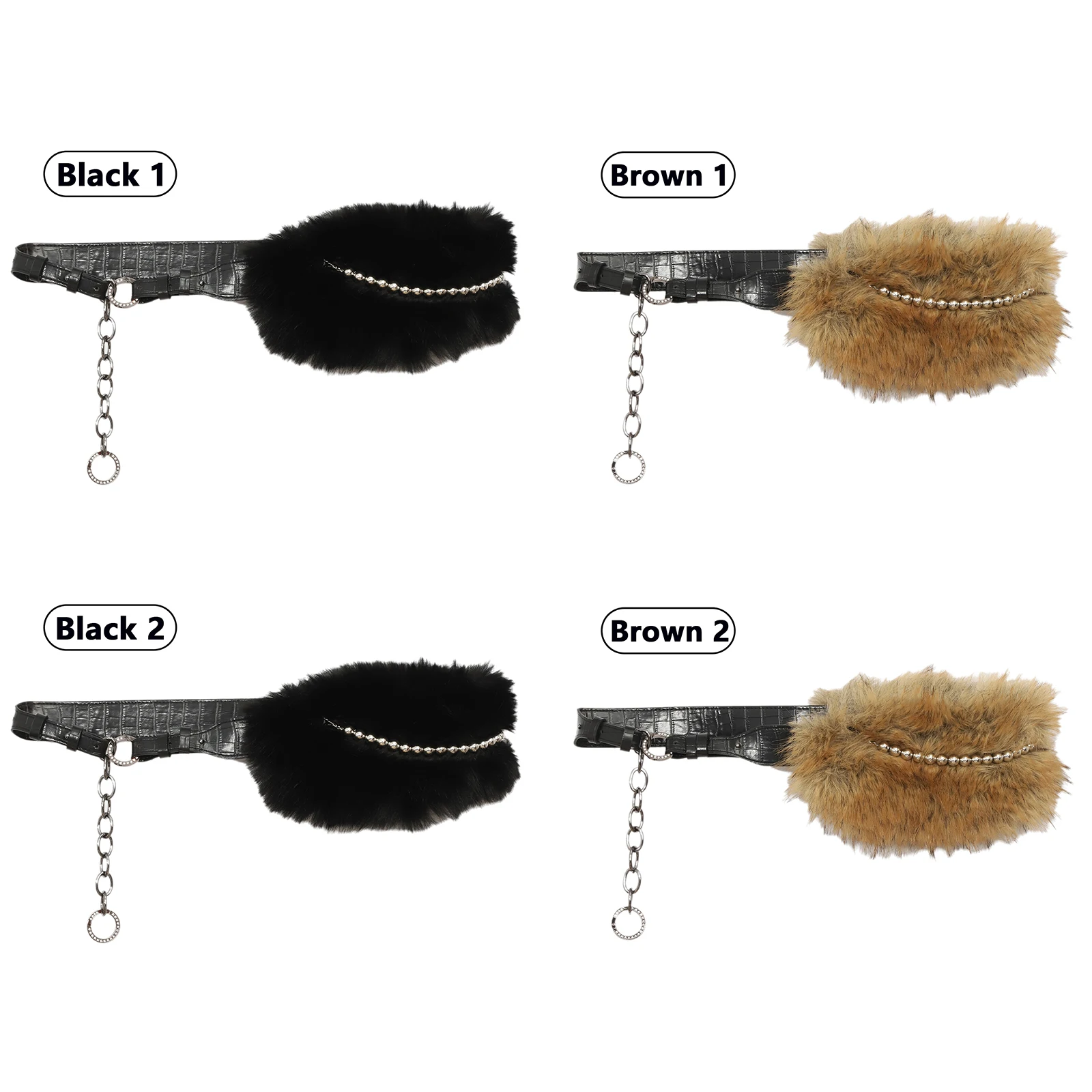 Ceinture en Fourrure Artificielle en Faux Cuir Unisexe, Accessoire de Costume Réglable pour la Photographie Cosplay, Style Rétro Vintage Médiéval Viking, 1 Pièce