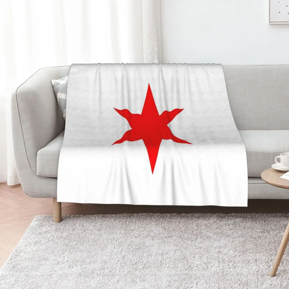 Chicago Star Throw Blanket Ultra Plush Cozy Blanket for Napping Sleeping
