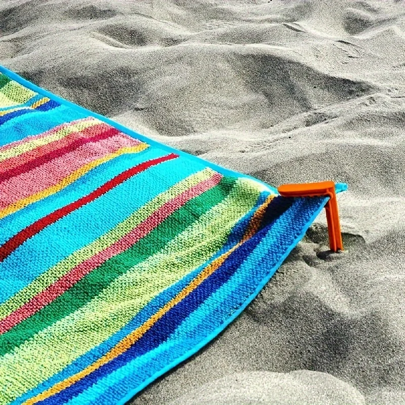 Tempat Handuk Pantai Luar Ruangan Tempat Tikar Pantai Tempat Handuk Tempat Tikar Piknik Luar Ruangan Plastik Tempat Tenda Tahan Angin Alat Berkemah