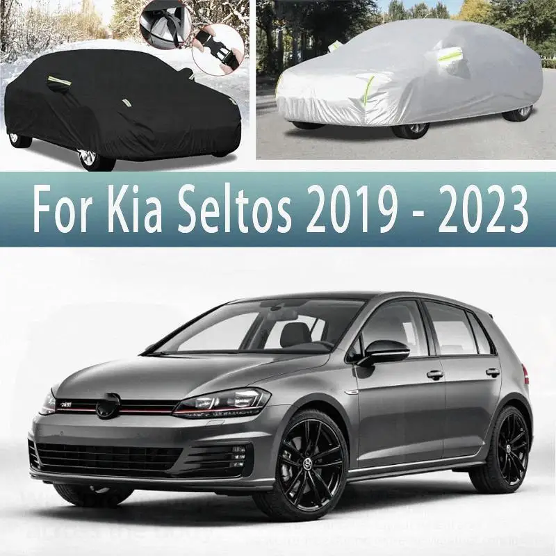 For Kia Seltos 2019 2023 Outdoor Protection Waterproof Dustproof Sunshade Exterior Accessories Car Covers