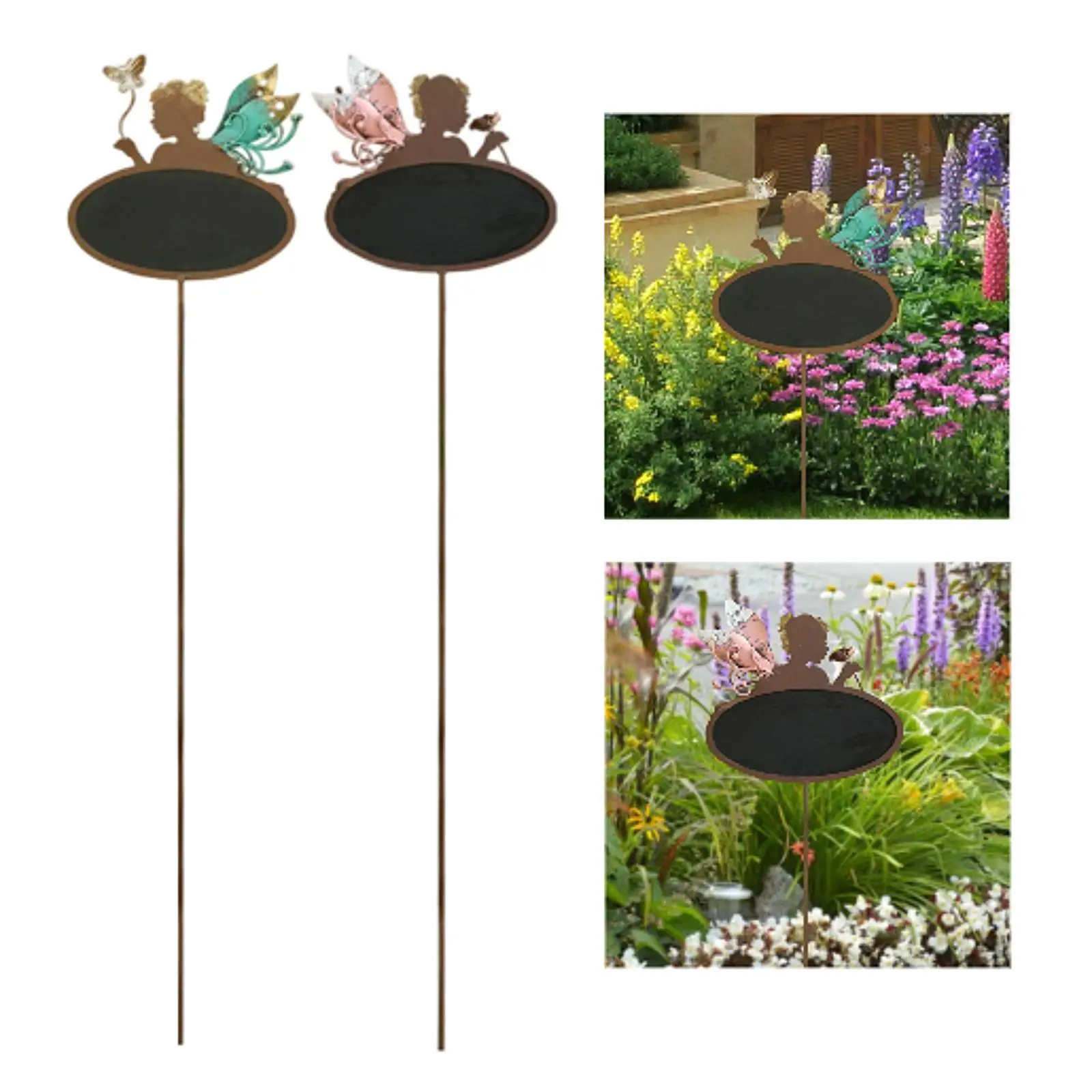 

Metal Fairy Garden Stake Fairy Garden Accessories Housewarmings Gift Garden Decor for Lawn Flower Pot Patio Courtyard Farmhouse