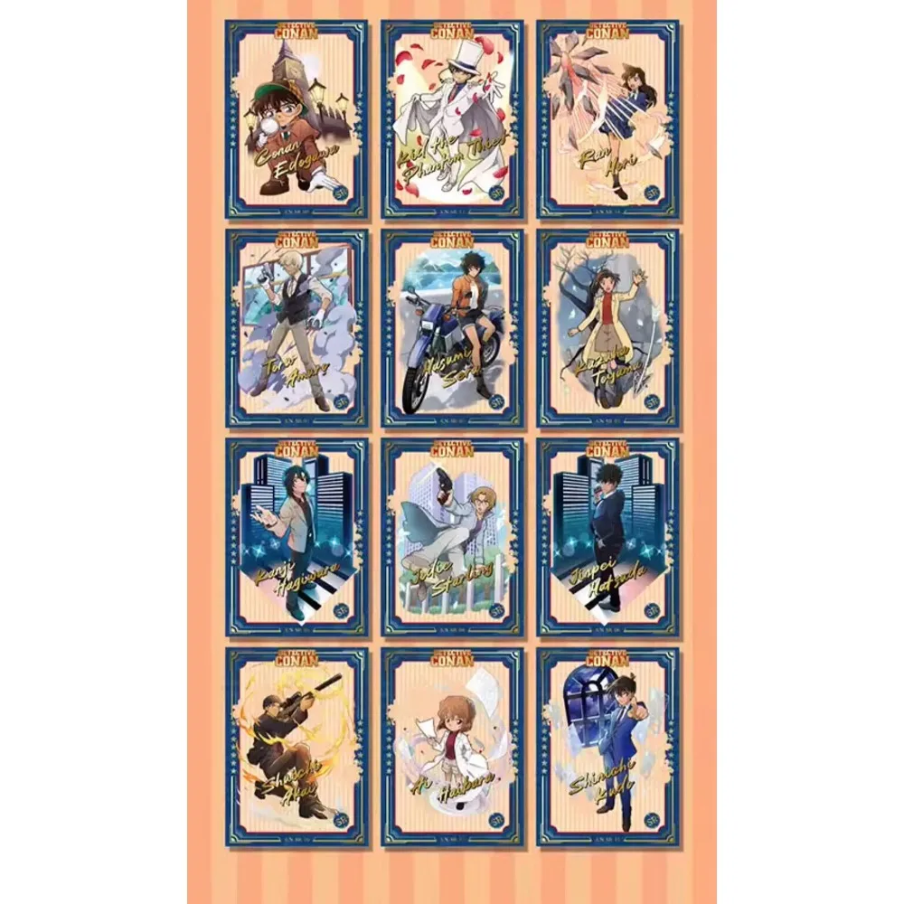 بطاقات جمع المحقق كونان اليابانية الكلاسيكية أنيمي IP شخصيات رائعة الساخن ختم الذهب الطرفية بطاقات الهوايات الهدايا