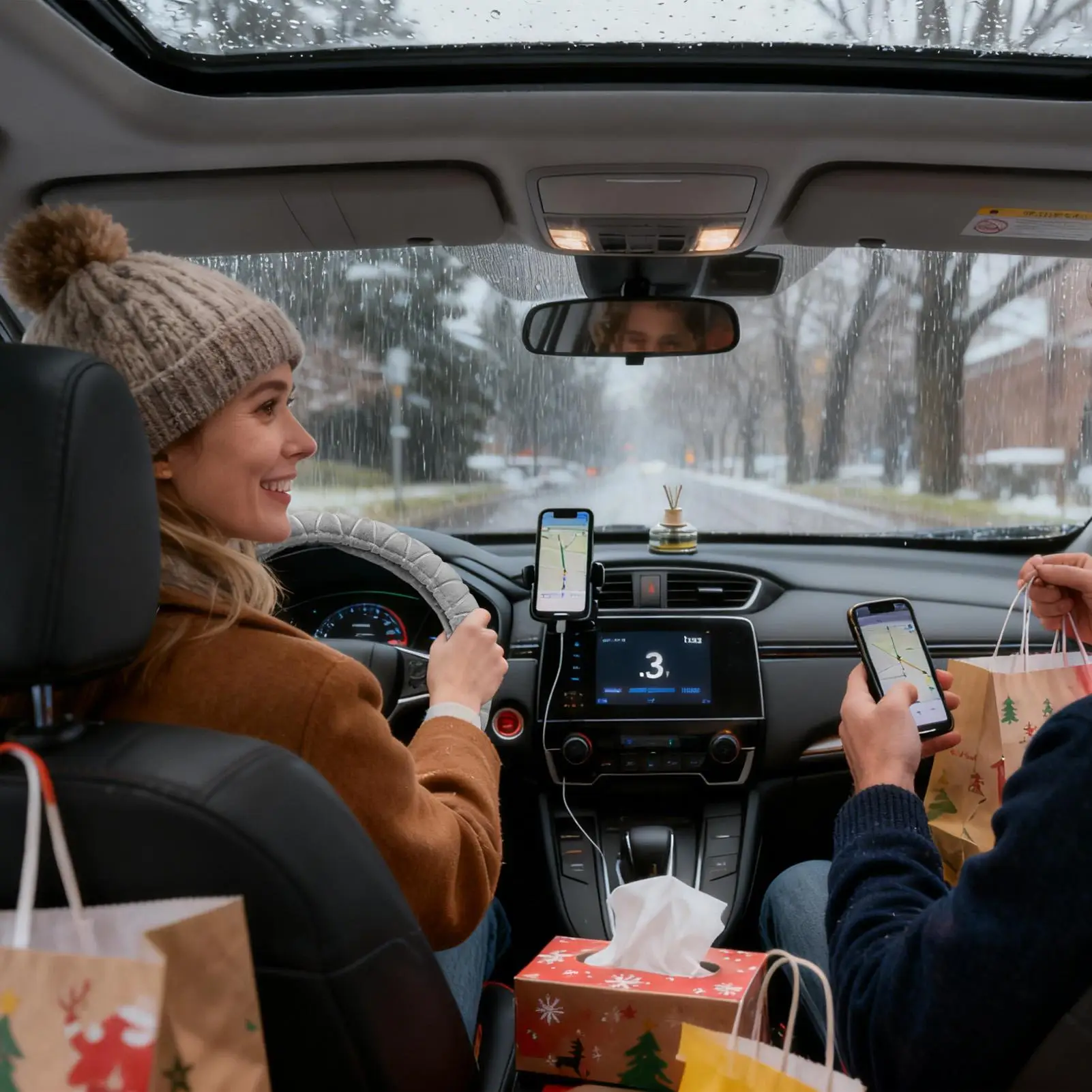 

Steering Wheel Heated Cover Vehicle Interior Accessory Quick Heating Car Hand Warmer For SUV Sedan Automotive RV Trucks Cold