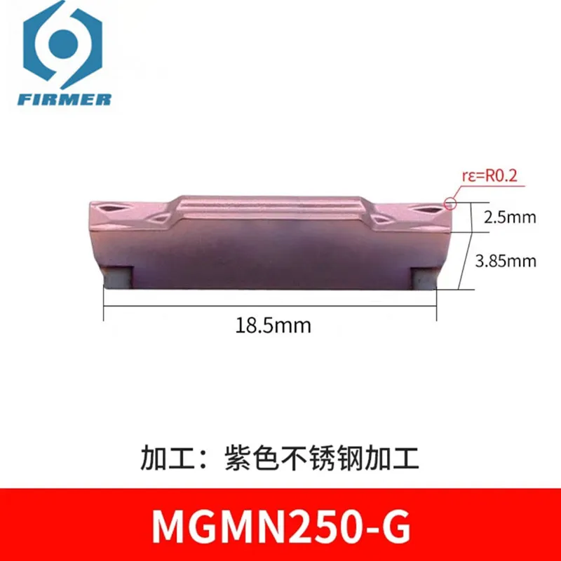 10 조각 CNC 홈 가공 및 절단 블레이드 퍼플 스테인레스 스틸 가공 MGMN 150/200/250/300/400/500/600-G-ZP152