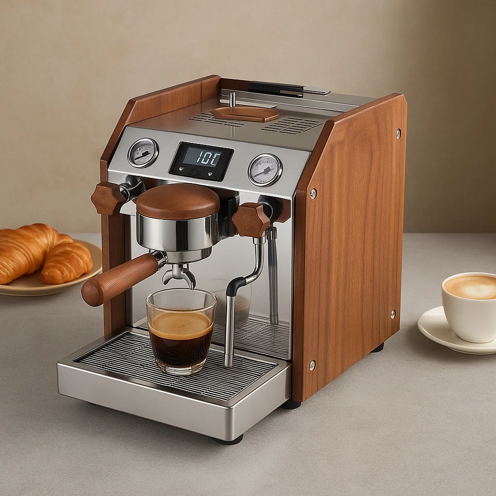 

Electric Stainless Steel Vibration Pump Dual Boiler Espresso Machine T3 System | Commercial Use 9 Bars Pressure Auto Water