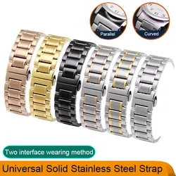 Watch Band Stainless Steel Band Watch Strap Metal Wristband 12mm 14mm 16mm 18mm 20mm 22mm 24mm Size Width For Samsung Watch Band
