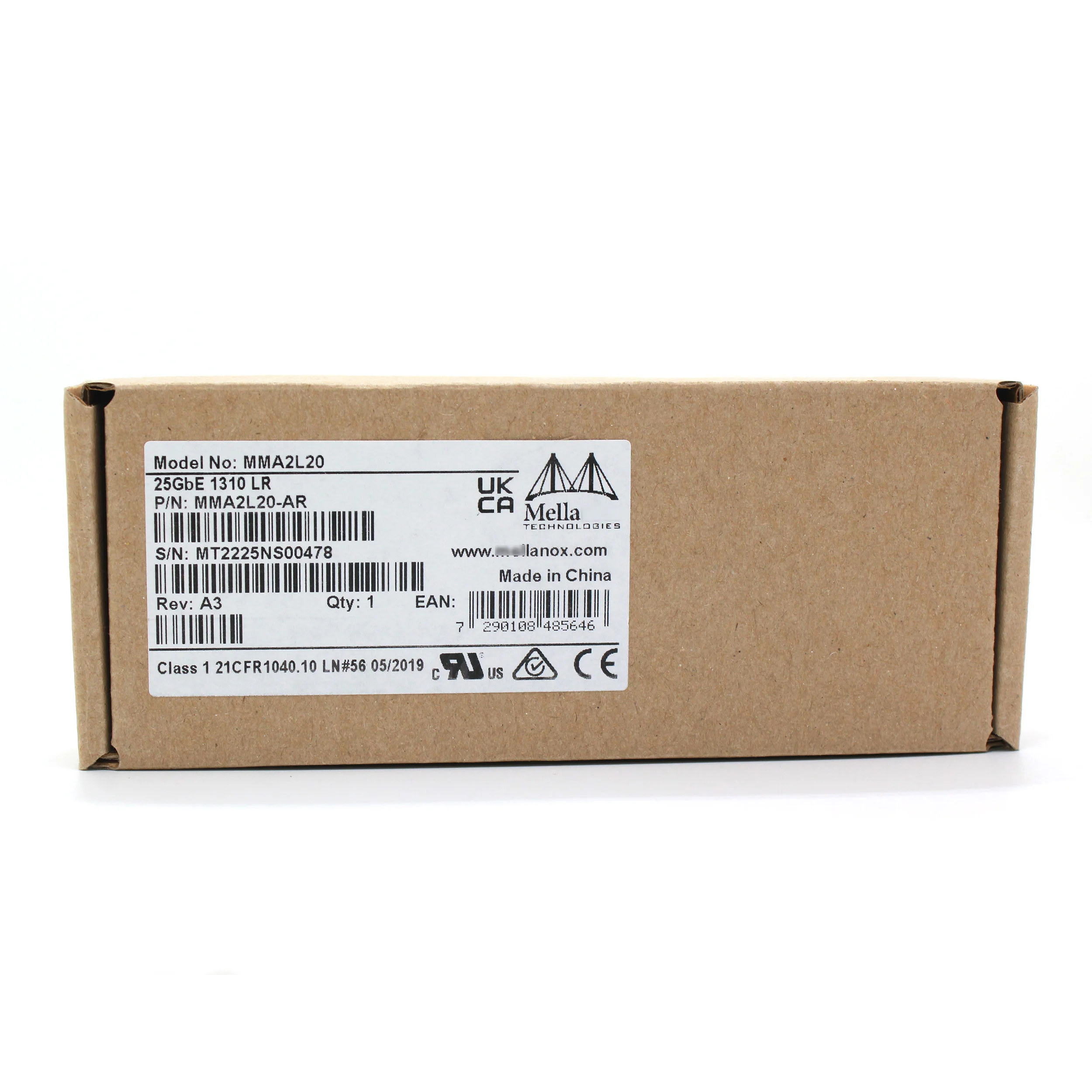 for MMA2L20-AR Mellanox NIVID Brand New 25GbE 1310nm 25GBase-LR SFP Factory Seal