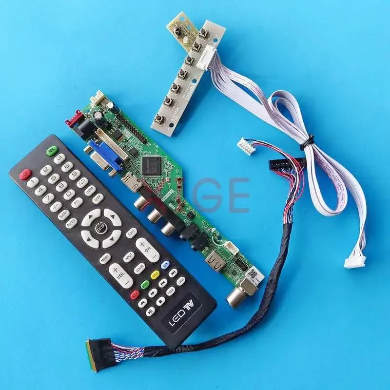 For LTN156HT01-101/201/B01 Driver Controller Board 40-Pin LVDS HDMI+VGA+AV+USB Analog TV 15.6