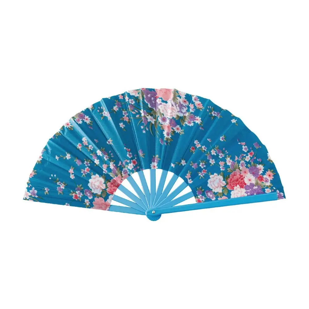 

33cm Chinese Tai Chi Yoga Fan Plastic Bone 10 Colors Kung Fu Fan Ancient Style Fan Chinoiserie Gift Wedding Party Decor