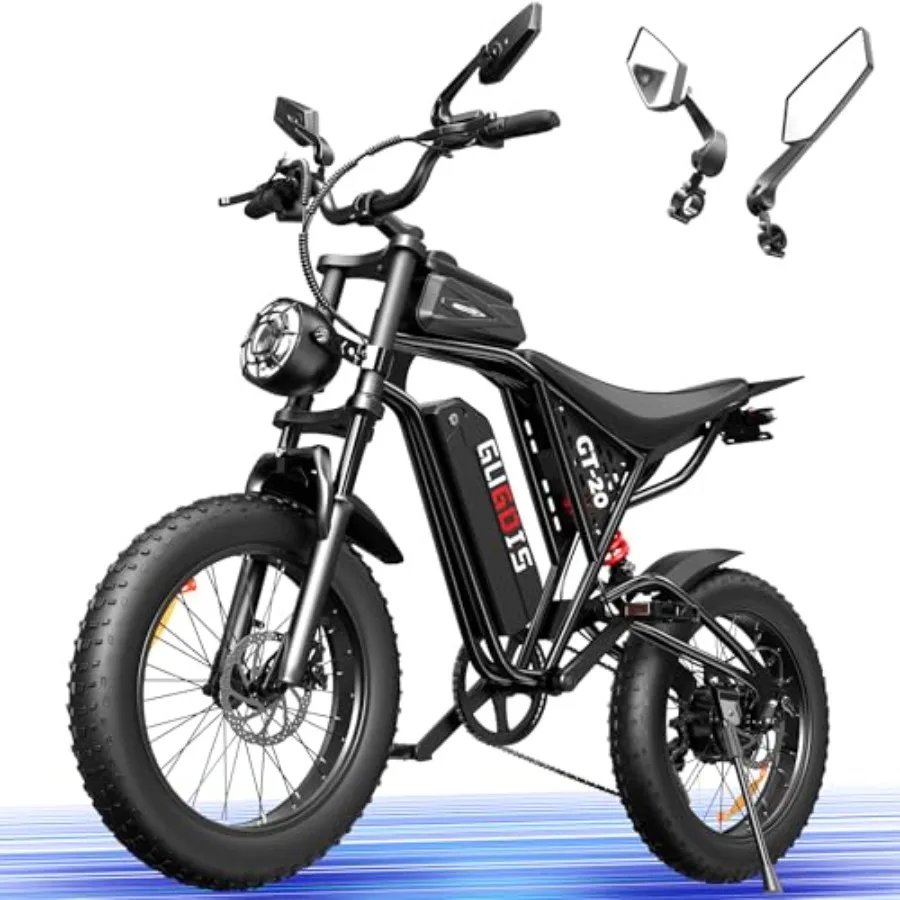 Electric dirt bike for mountains snow sand road use; aluminum alloy frame; black; 1000/1500W motor 30/35MPH speed 48V 15.6/20Ah