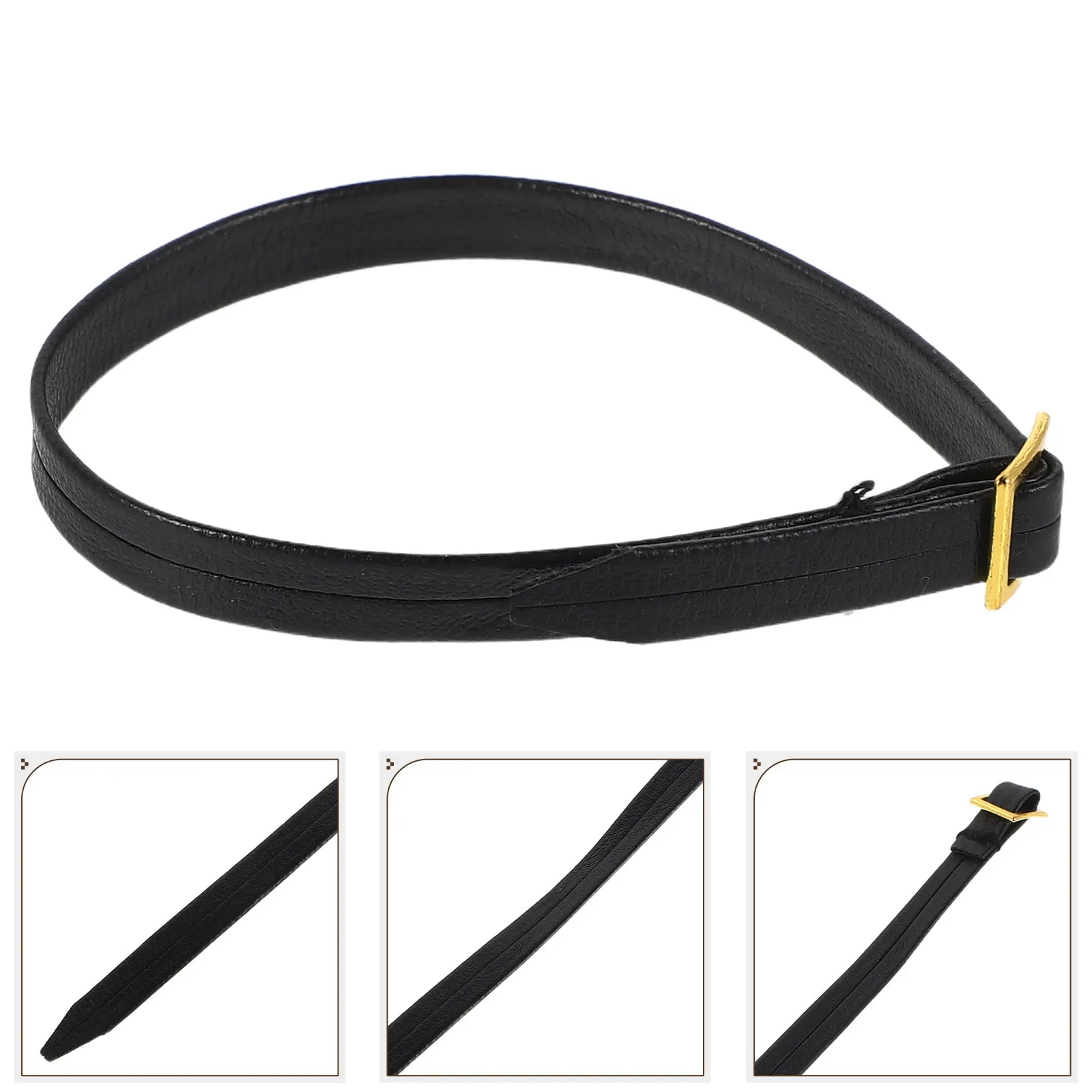 

Cotton Babydoll Waist Belt PU Miniature Soft Sash Fashionable Pretend Play Accessories Travel Collectors Babydoll Accessories