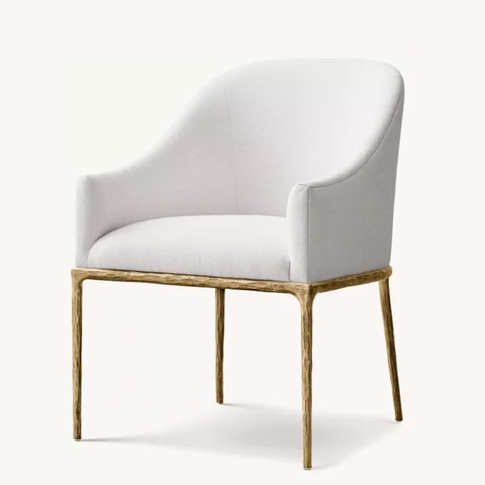 

Wholesale Restaurant Hotel Metal Armchair Upholstered Modern Dining Room Chairs