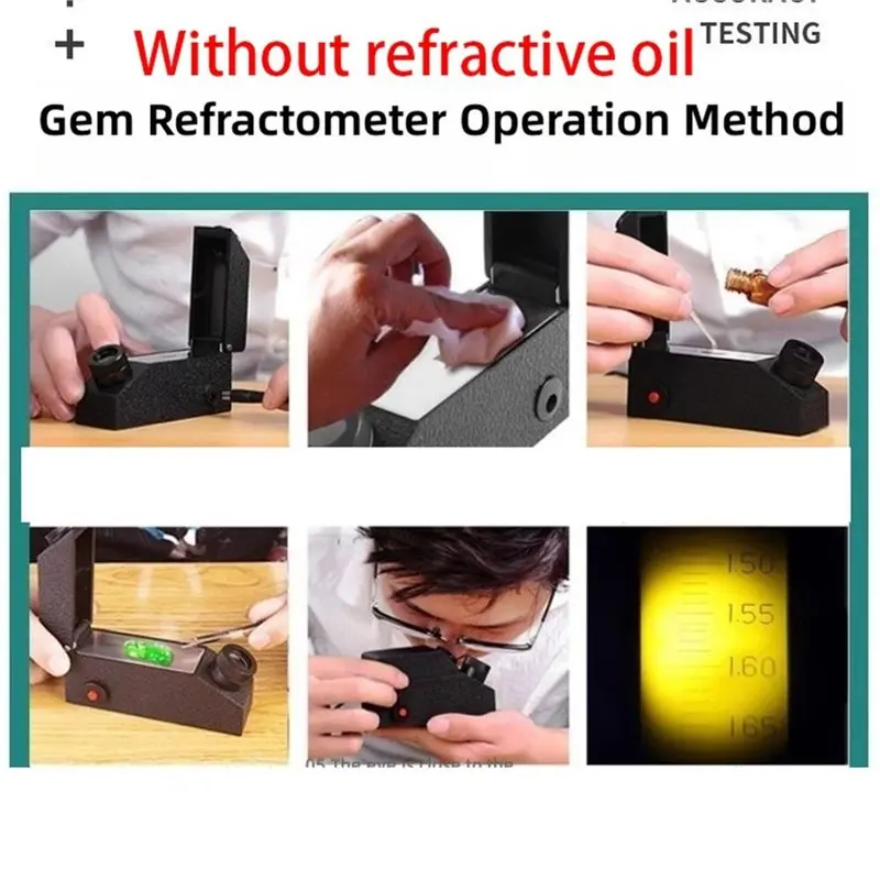 A95I-A Diamond, Gemstone Tester With LED Light Source, Refractometer For Moissanite And Other Minerals Gem