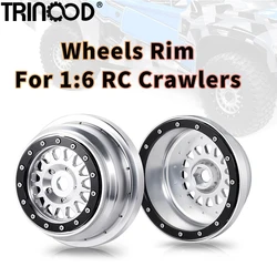 TRINOOD Aluminum Alloy Beadlock Wheel Rim Hubs for Lo-si 1/6 Super Baja Rey 2.0 RC Rock Crawler Buggy Truck Upgrade Parts