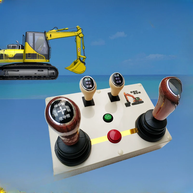 

Driving excavator computer simulator, hook loader teaching and training, driving game controller software