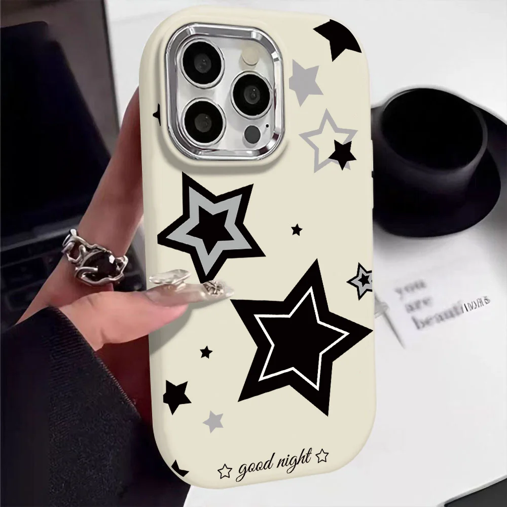 

Soft Silicone INS Star Phone Case For Samsung A55 5G A15 A16 A13 A12 A54 A53 A52 A35 A34 A33 A32 A51 A50 Shockproof Funda Covers